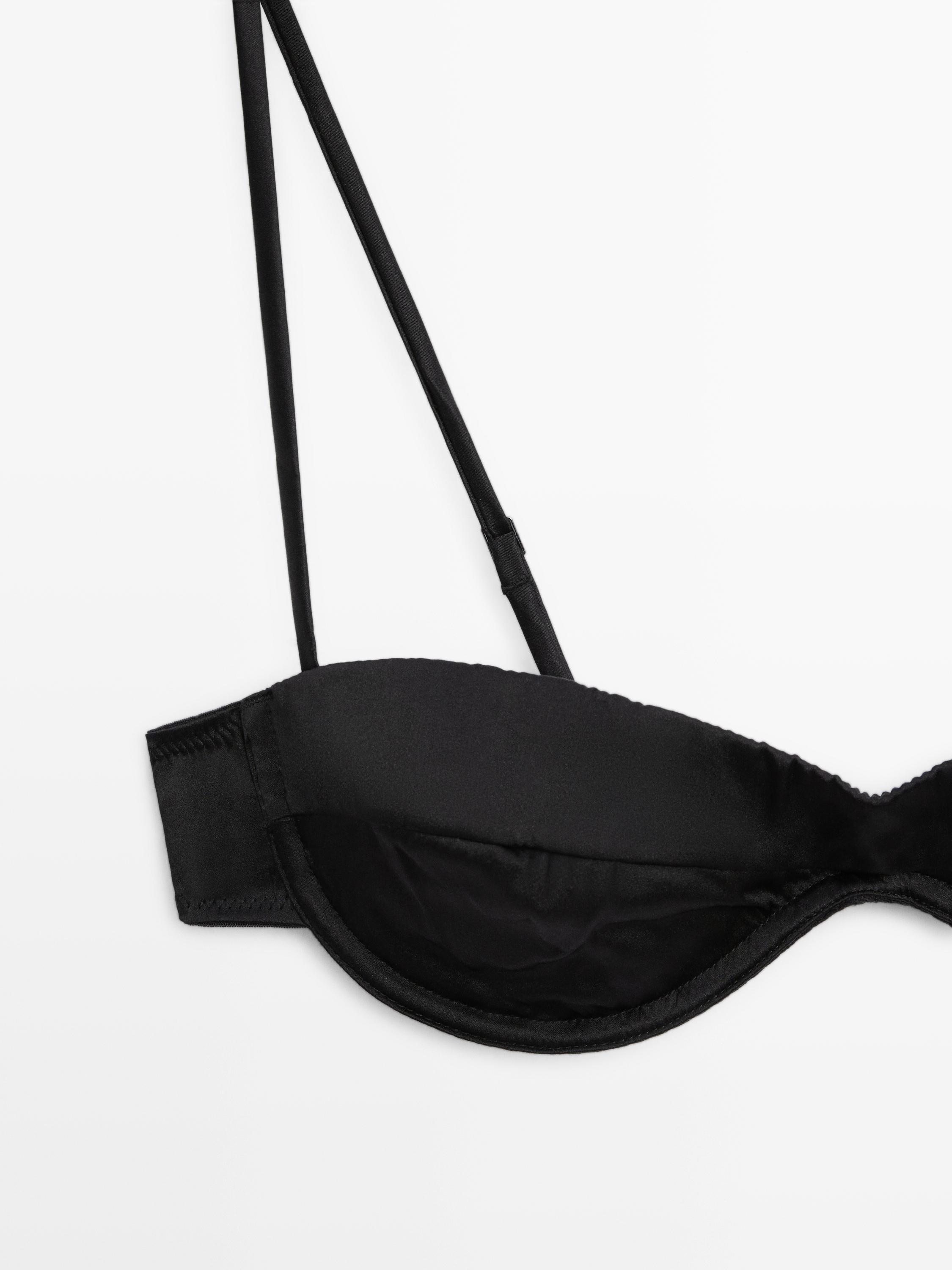 Bandeau top with underwire and seam detail